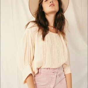 Free People Florence blouse in peach